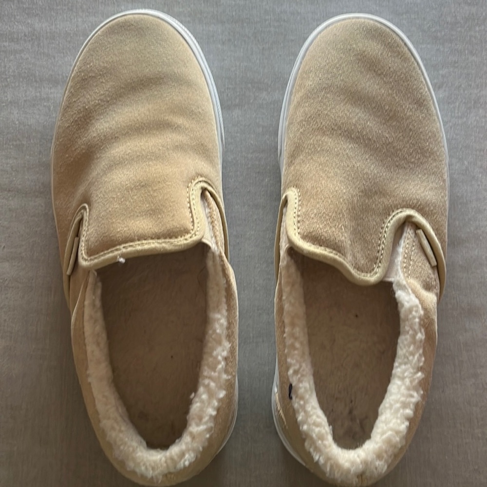 Vans slip ons. Plush lined suede.
